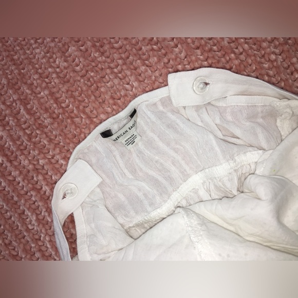 NWT American Eagle White Lace Trimmed Cotton Tank Top size M Medium​​ - Picture 3 of 6